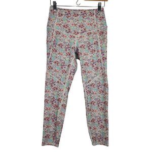 EVCR Evolution And Creation High Rise Leggings S Floral Crop Pockets Activewear